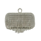 Mini fringed and diamond-encrusted dinner bag