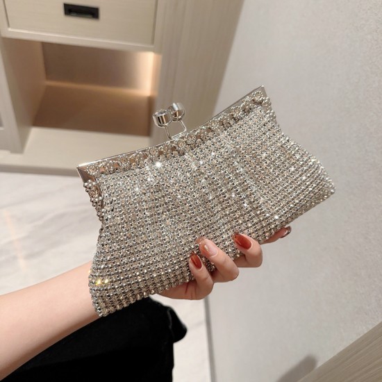 Luxury Rhinestone Dinner Clutch(Silver)