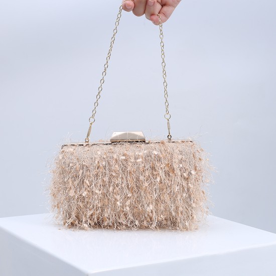 Apricot Tassel Evening Bag