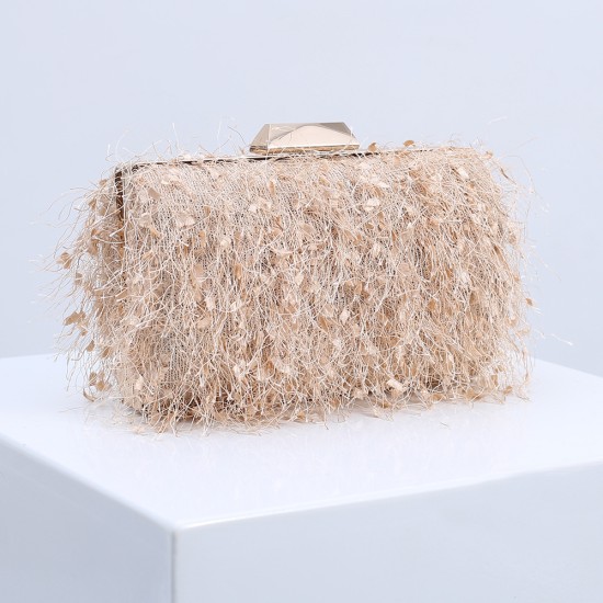 Apricot Tassel Evening Bag