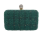 Tweed woven evening clutch bag