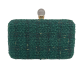 Tweed woven evening clutch bag