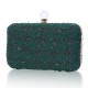 Tweed woven evening clutch bag