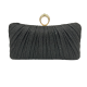 Black Pleats holding a party bag