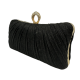 Black Pleats holding a party bag