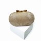 golden Pleated Butterfly Goose Egg Dinner Bag