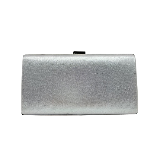 silver PU cross-body one shoulder solid color bag