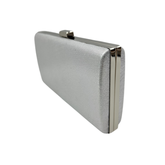 silver PU cross-body one shoulder solid color bag