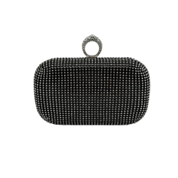 Black Diamond-encrusted rhinestone hand bag